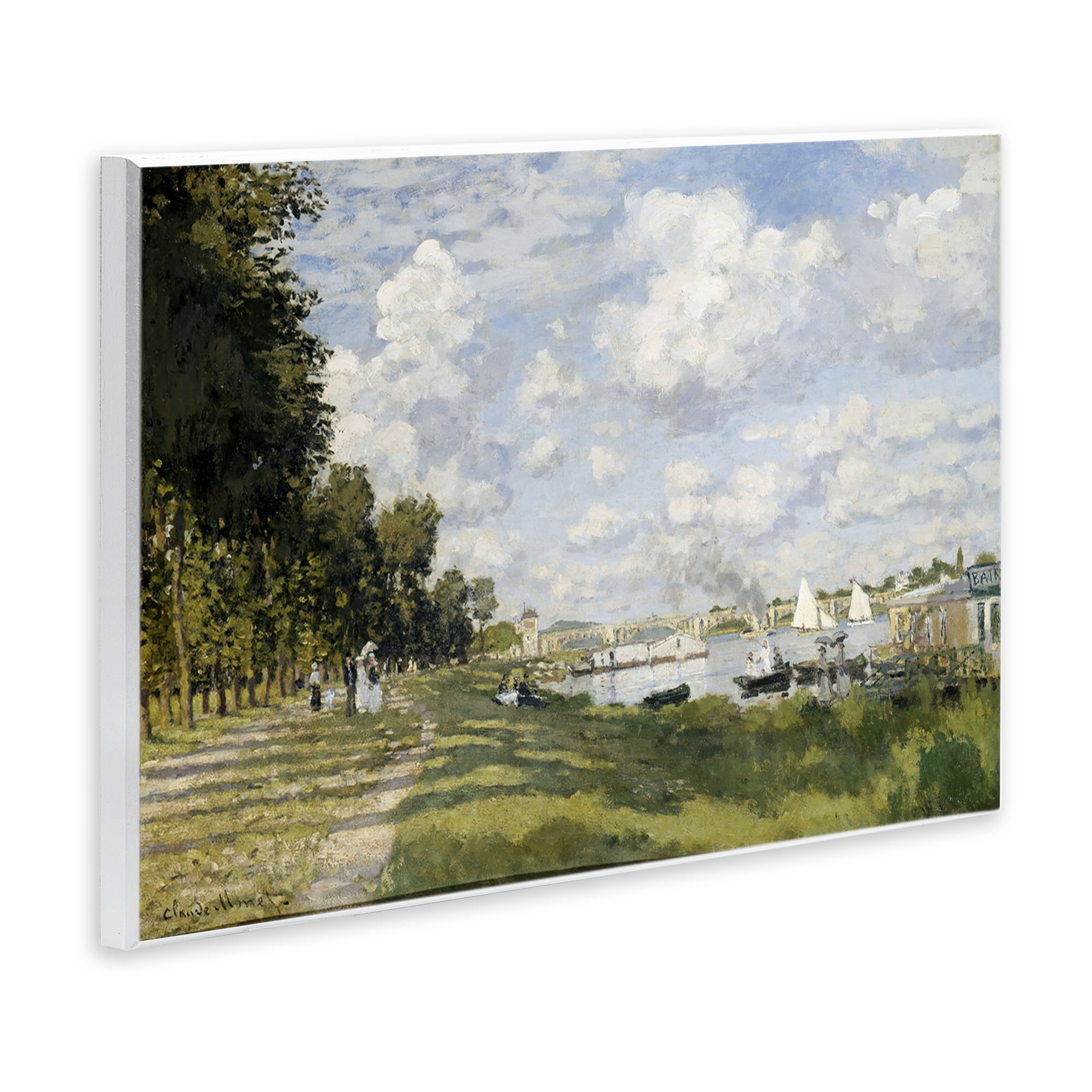 Stupell Industries Classic Monet Bassin d'Argenteuil Landscape & Nature Painting Unframed Art Print Wall Art, 19 x 13