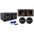 thumbnail image 1 of (2) American Bass TNT-1244 1200 Watt 12" Car Subwoofers+Vented Sub Box Enclosure, 1 of 11
