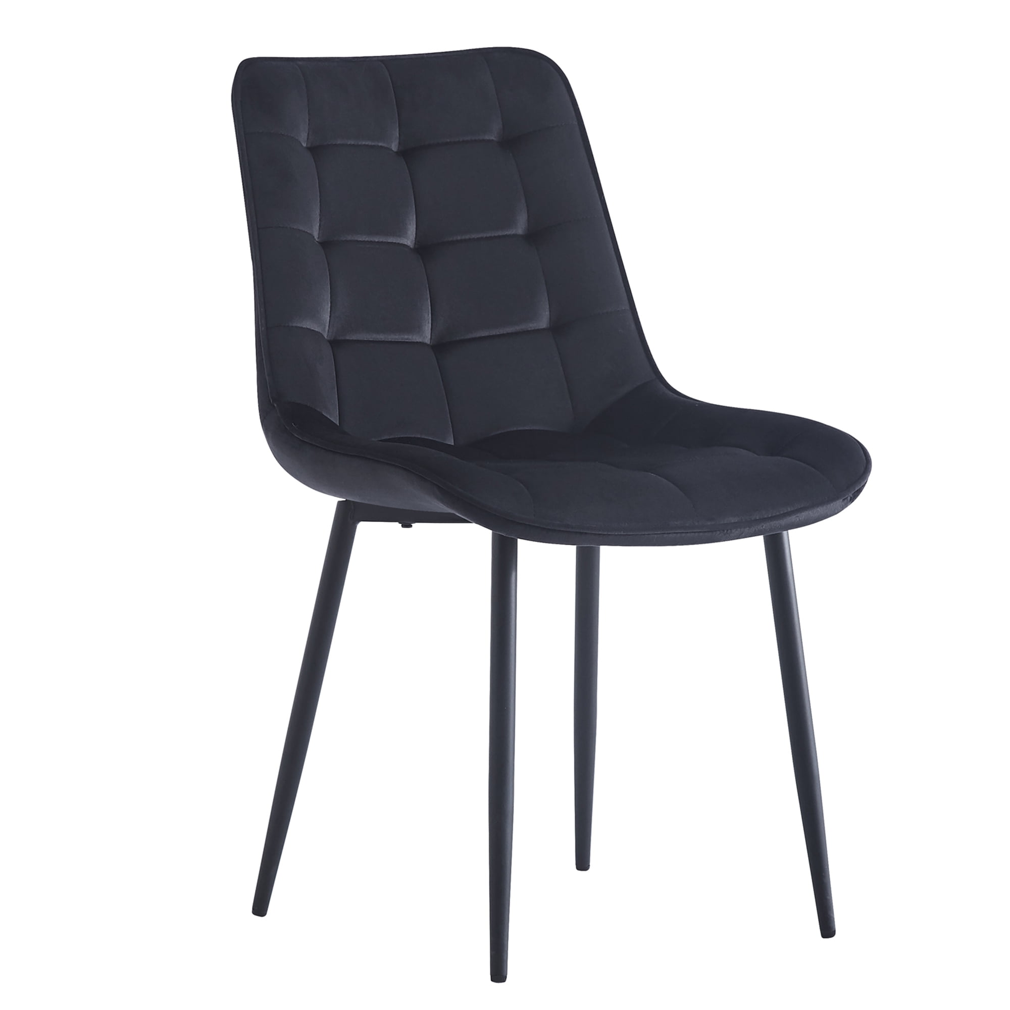 Kadyn Velvet Dining Chair 2PCS, Kitchen Chairs for Offices, Dining Room Chairs for Living Rooms, Black Kadyn Velvet Dining Chair 2PCS, Kitchen Chairs for Offices, Dining Room Chairs for Living Rooms, Black