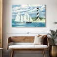 thumbnail image 3 of Elephant Stock Passing The Light Wall Art - Horizontal Canvas Wall Art - Living Room Wall Decor - Transportation Canvas - Blue And White Decor By Paul Brent - 48" x 32", 3 of 8