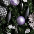 thumbnail image 3 of Vickerman 5.5" Pewter Finial Drop Christmas Ornament, Assorted 4 Finish, 8 per Pack, 3 of 3