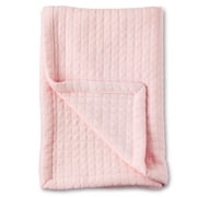 Parent's Choice Knit Baby Blanket, 100% Cotton, Soft & Cozy, Rosewater, 30" x 40"