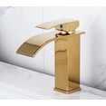 thumbnail image 1 of Grifo de cascada lacado en oro, lavabo frío y caliente, mueble de baño, grifo de un solo orificio, grifo de lavabo en cascada, grifo mezcladorEU, 1 of 4