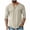 Khaki, variant on Men's Linen Shirt Stretch Short Sleeve Henley Tshirts Frayed Ripped Edges Fashion Solid Color Summer Lounge Active Basic Tee Tops White M