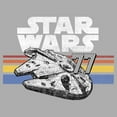 thumbnail image 2 of Boys Star Wars Millennium Falcon 77' Vintage Stripes T Shirt, 2 of 5
