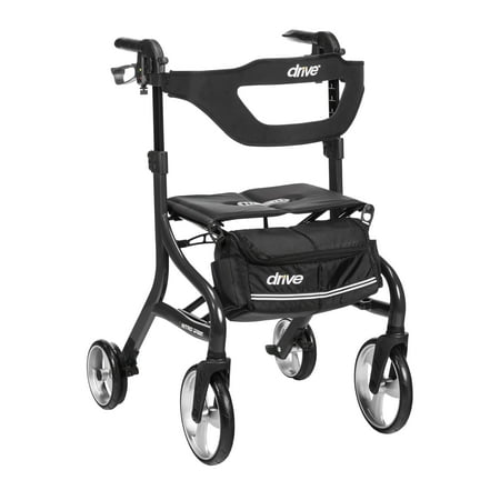 drive medical nitro sprint rollator rolling walker  tall  black