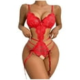 thumbnail image 2 of uublik Lingerie Set for Women Sexy Naughty Sexy Naughty Babydoll Lace Bodysuit Plus Size, 2 of 5