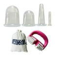 thumbnail image 2 of Juego de 4 ventosas de vacío + rodillo de masaje, juego de ventosas de silicona, masaje facial y corporal, juego de terapia de ventosas al vacío para tratamiento de celulitis y relajación muscular Xemadio 2035681-3, 2 of 8