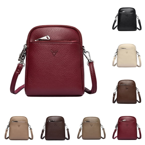 Kamentoy Fashion Women Crossbody Phone Bag Soft PU Leather Mini Shoulder Purse Lightweight Casual Daily Handbag Small Messenger Bag