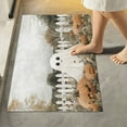 thumbnail image 2 of Yayeee Bath Rug for Bathroom Floor Non Slip Contour Fluffy Soft Absorbent Mat, 20"x24", Halloween Pumpkin Field, 2 of 7