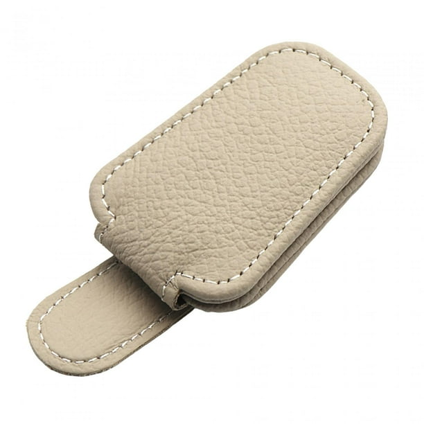 Clip de gafas de sol para visera de coche accesorios universales de visera de coche de moda duradera Beige DYNWAVEMX Clip de gafas de sol para coche