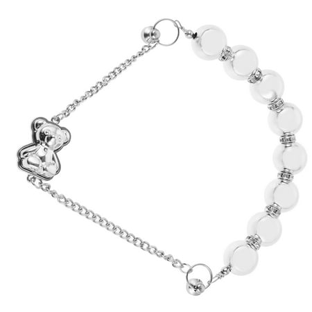 DRAFIDEEP 1Pcs Silver Beaded Charm Chain for Diy Projects and Personalization 6.7x2x0.7in