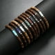 thumbnail image 4 of Xiao Hua Pulsera de cuentas de concha de coco hecha a mano para apilar, pulsera ajustable tejida a mano para mujeres y hombres (L), 4 of 5