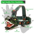 thumbnail image 3 of Faros delanteros Lelefa Dinosaur Kids T-Rex con 4 modos de iluminación, color verde, 3 of 7