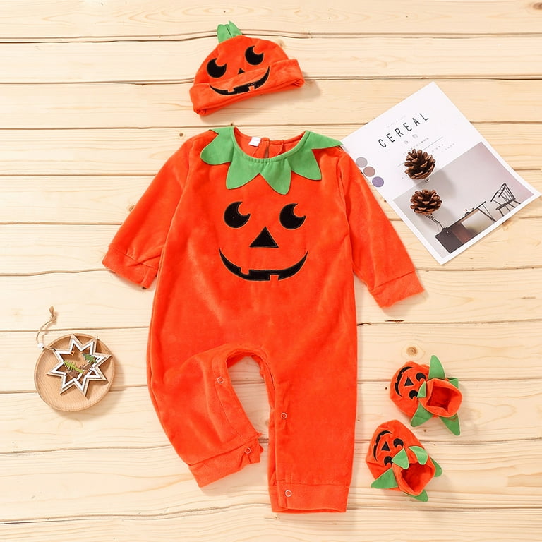 Maxcozy Baby Halloween Pumpkin Costumes Boys Girls Long Sleeve