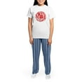 thumbnail image 4 of CafePress - Double Happiness Women's Light Pajamas - Women's Short Sleeve Print T-Shirt and Pants Light Cotton Pajama Set, 4 of 7