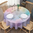thumbnail image 3 of Soft Pastel Cloudscape Round Tablecloth 60"x60",Wrinkle Wipeable Table Cloth for Kitchen Dining Room Picnic Patio Party, 3 of 6
