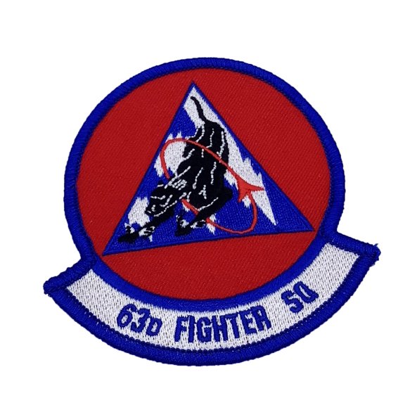 63d Fighter Squadron Patch – Plastic Backing