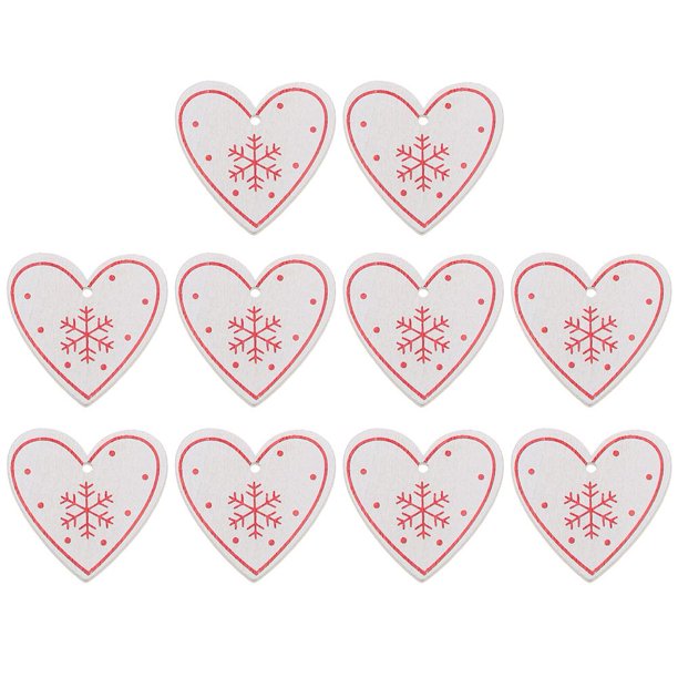 10 Uds. De adornos colgantes de Navidad de madera de 5cm, colgante para decoración de árbol de Navidad DIY (H) Likrtyny Para estrenar