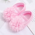 thumbnail image 3 of Spring Autumn Baby Girl Shallow Princess Shoes Newborn Flower Satin Shoes Soft Sole Toddler Infant Shoes 0-18M, 3 of 6
