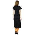 thumbnail image 3 of Bimba Women Black Kurta Kurti Trendy Regular Summer Clothing Cap Sleeve Tunic, 3 of 7