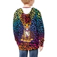 thumbnail image 4 of chaqlin Cartoon Leopard Hoodies for Girls Boys Size 14-16 Zip Up Hoodie Sweatshirt Rainbow Cheetah Long Sleeve Hooded Coat Trendy Y2K Jacket with Pocket, 4 of 7