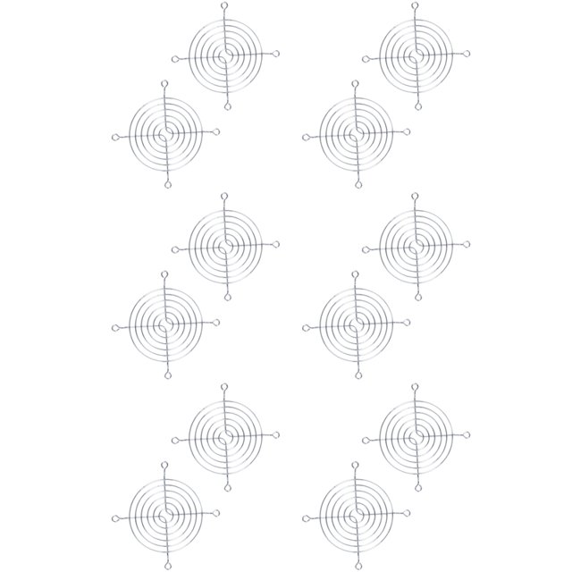 12 Piezas Alambre de Metal Protector de Dedos Proteger Rejilla para 80mm PC Ventilador Enfriador