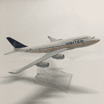 thumbnail image 4 of Retro and Elegant United Airlines B747 Airplane Model Stylish Decorative Piece for Aviation Collectors, with Display Stand, 4 of 8