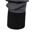 thumbnail image 4 of Kcodviy 2024 Autumn And Winter New Striped Splicing Long Sleeved Men'S Knitwear Fashion Crew Neck Casual Sweater Sweater Dresses For Men Open Back Sweater Sweater Mens Turtleneck Sweater Sweater Skirt, 4 of 5
