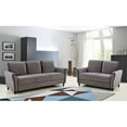 thumbnail image 2 of Uspridefurniture Corel Flared Arm Gray Velvet 2Pcs Living Room Set, Sofa and Loveseat, 2 of 6