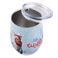 thumbnail image 3 of Hello Winter Sphynx Smiling in Red Scarf Hat Welcome Christmas 12oz Stainless Steel Wine Tumbler Insulated Cup with Lid Cat Lover Kitten Owner Gifts Idea - 00017, 3 of 5