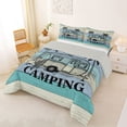 thumbnail image 2 of Catabedysis Ocean Beach Camping Full Size Comforter Sets,Camper Print Bedding Comforter Set For Boys,Multicolor,Light Gray Reversible,3 Pieces,1 Comforter and 2 Pillowcases, 2 of 7