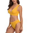 thumbnail image 2 of Wide Strap Swimsuit, Women's Swimsuits, Two V-Neck Swimsuit, Wide Band Triangle Bathing Suit, Next Generation Design, 2 of 6