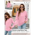 thumbnail image 5 of PPCHVOY Women's Casual Long Sleeve Color Block/Solid Tops Crewneck Sweatshirts Cute Loose Fit Pullover Tops for Women S-2XL, 5 of 5