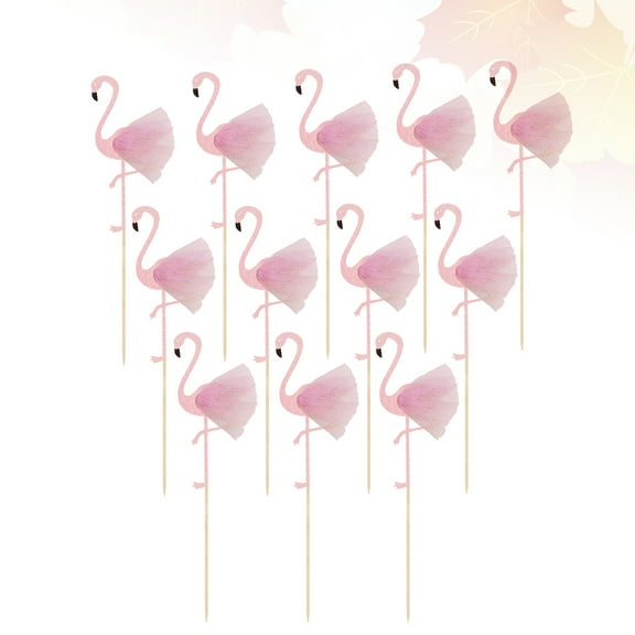 MERRYHAPY Cake Decoration Pink Paper 12Pcs 5.9x1.2in