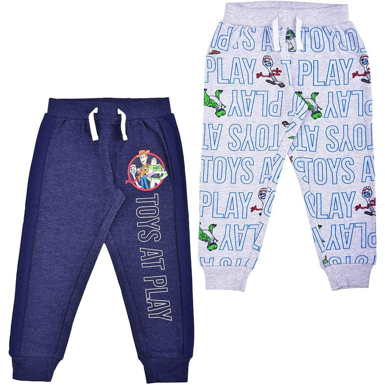 Disney Boys Jogger Pants Set, Athletic Sweatpants with Toy Story Print,  Grey, Size 6