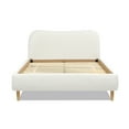 thumbnail image 6 of Jennifer Taylor Home Roman Curved Headboard Upholstered Platform Bed, Queen, Ivory White Boucle, 6 of 10