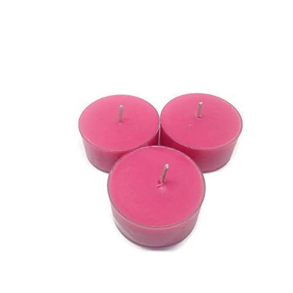 Pink Unscented All Natural Plant Based Kosher Soy Wax Tealight Candles Pack of 20.