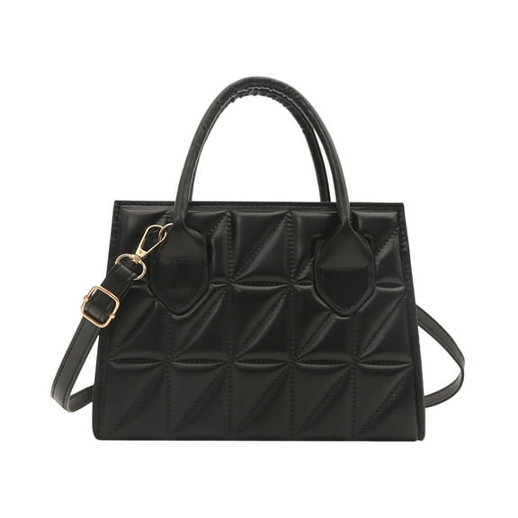 Black Shoulder Bag Women Fashion Casual Handbag Messenger Bag Crossbody Bag Pu Leather Adjustable Strap For Work Dating Travel Shopping Gift Black