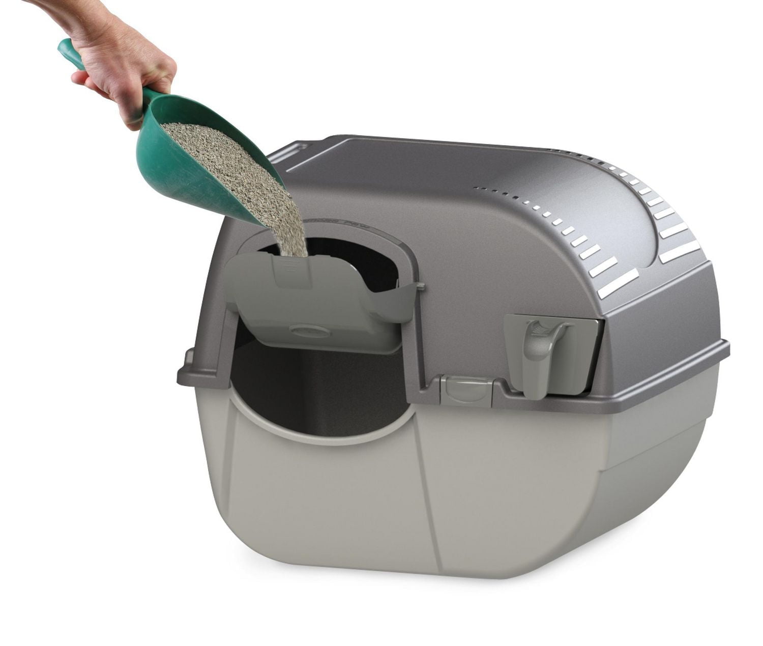 Omega Paw EZ Fill Roll 'n Clean Self Cleaning Litter Box Large 18" x 20" x 21.5"