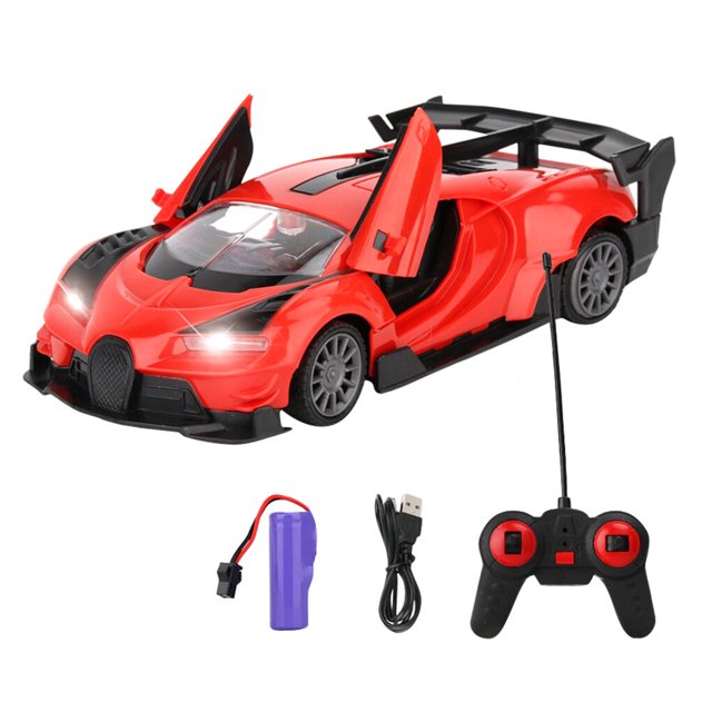 Tholdsy Coche de Control remoto, modelo de coche, juguetes para niños, regalos de cumpleaños, coche de carreras recargable, juguete de coche Juguetes Educativos Rojo Bugatti