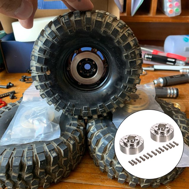 Contrapeso de rueda de acero inoxidable resistente de 2 piezas RC para Hsp Axial Scx10 19 pulgadas perfke contrapeso de coche rc