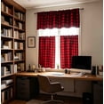 thumbnail image 6 of MMJ Sheer Curtains Semi Sheer Coffee Valance 3 Piece Set Nylon Short Window Filtering Thermal Insulated Kitchen 53.94x17.72in, 6 of 6