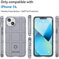 thumbnail image 2 of Slim Phone Case for iPhone 14 (Not fit 14 Pro),Rugged Shield Phone Case with Military Grade Shockproof Protection,Drop-Tested and Camera Lens Protection Cover for iPhone 14 (6.1), HD Gray, 2 of 8