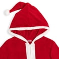 thumbnail image 5 of Christmas Santa Claus Mens Fleece Zip Up Cosplay Pajama Coverall Adult, 5 of 5