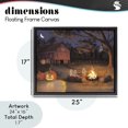 thumbnail image 4 of Stupell Industries Rustic Lodge Spooky Ghosts & Autumn Campfire Black Floating Frame Canvas Art, 21 x 17, by Billy Jacobs, 4 of 8