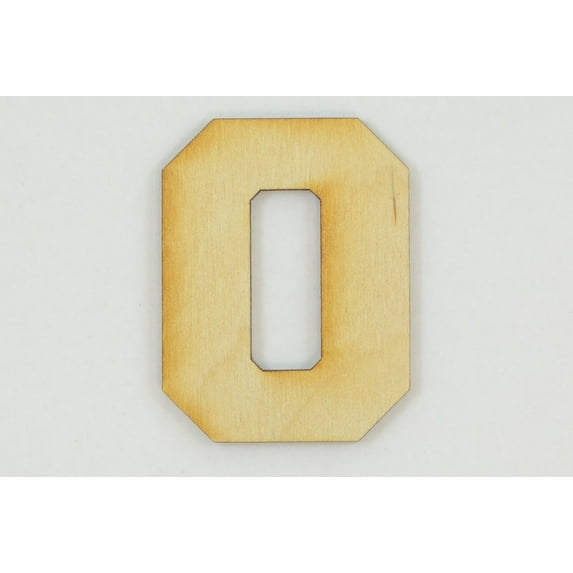 1 Pc, 12 Inch X 1/8 Inch Thick Collegiate Font Wood Letters O Easy To Paint Or Decorate For Indoor Use Only