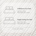 thumbnail image 6 of EverGrace 100% Cotton Quilt Queen Size, Pre-Washed Modern Grid Stitch Lightweight Bedspread Coverlet for All Season, Oversized 3-Piece Bedding Set with 2 Pillow Shams, Bright White, 6 of 8