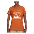 thumbnail image 2 of Missed Your Call Fishing Line Joke Fishing Womens Graphic T-Shirt, Orange, Small, 2 of 3