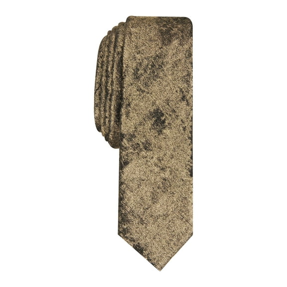 INC Mens Gold Solid Shimmer Skinny Neck Tie